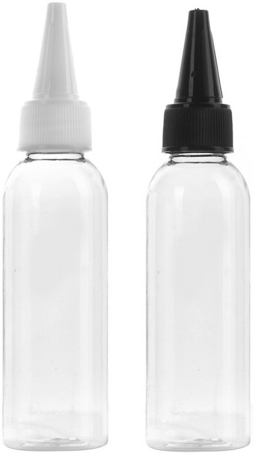 [묶음 1-10개] 허브스프레이 플라스틱용기 뾰족캡 흰색 검정 30~100ml 허브스프레이공병, 60ml, 투명용기 검은색캡, 10개, .