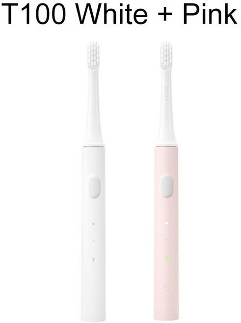 Xiaomi Mijia 초음파 전기 칫솔 무선 USB 충전 칫솔 방수 초음파 자동 칫솔, 화이트 추가 핑크