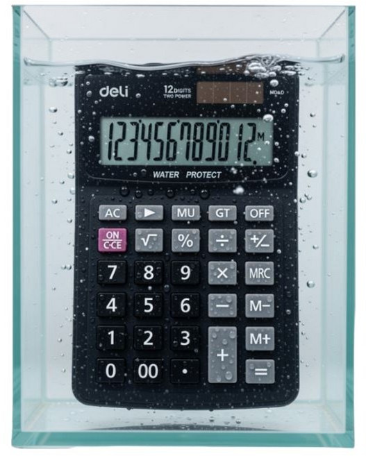 만능상점 워터세이프 물묻어도안고장나는 방수 계산기 공업용, 1개, 블랙