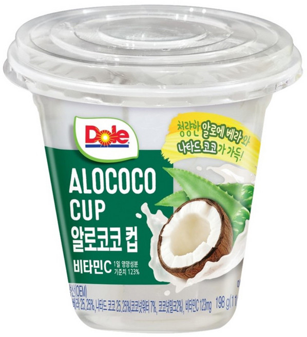 Dole 알로코코 컵, 5개, 198g