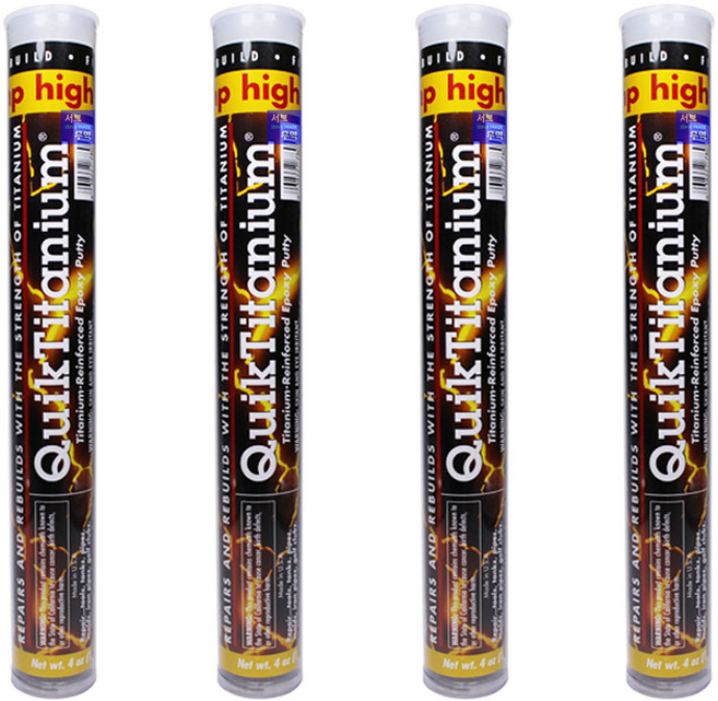 에폭시 접착제 퍼티 초강력 본드 고온용 믹스앤 믹스 애니 픽스 퀵티타늄, 4개