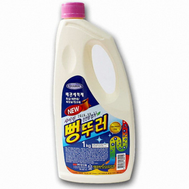뻥뚜러 하수구뚫음 변기청소 변기막힘 변기뚫는기구, 1개, 2L
