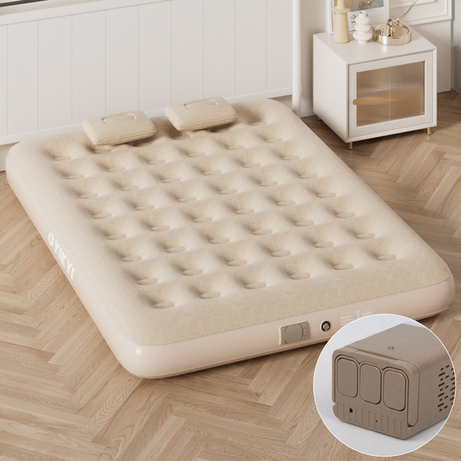 오이키 에어매트 캠핑 매트리스 에어펌프 내장 높이 25/40cm