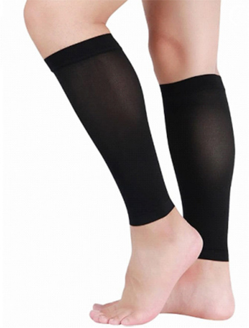 하지정맥 붓는다리 발란스핏 종아리 압박마사지밴드 수면서포터 스타킹과 허벅지 압박밴드 2종, 종아리밴드2P, 블랙, 1세트