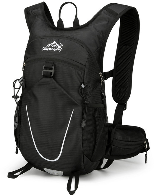 베스트셀러 경량 등산 자전가방 대용량 방수 내구성 통기성 아웃도어 백팩 남녀공용 하이킹 캠핑 다기능, 검정색