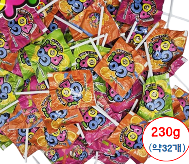 트릭시 고팝 플랫 롤리팝 소분, 230g, 1개