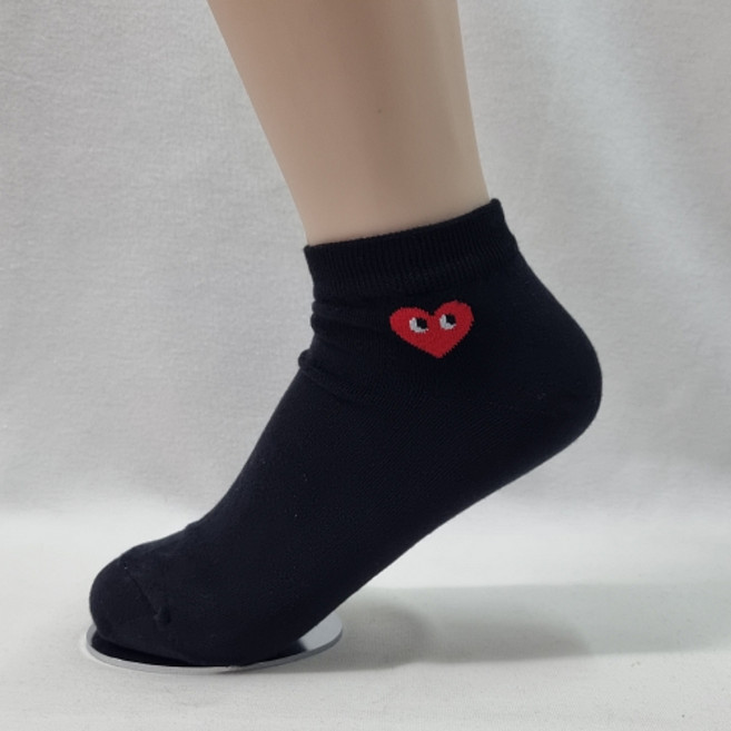 여성 하트 패션 캐릭터 스니커즈 발목 양말 10켤레