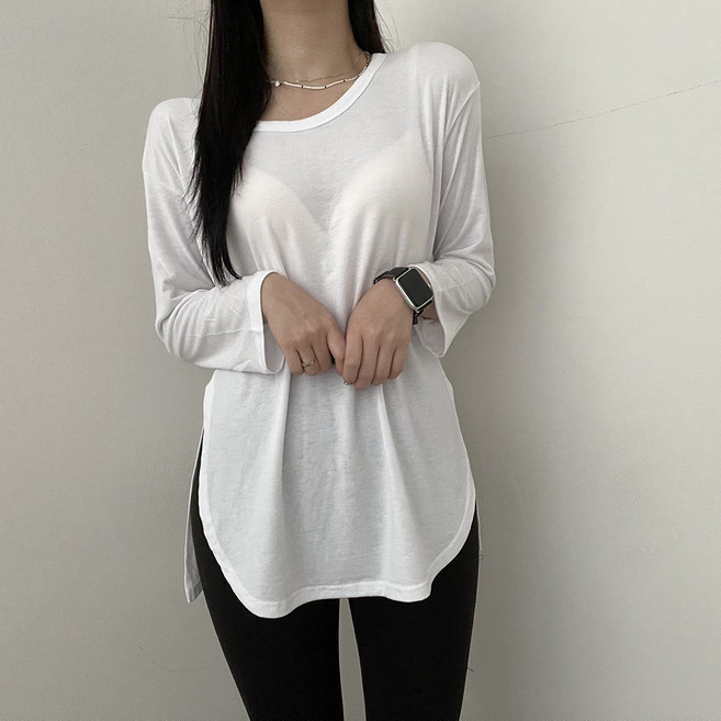 바나나2 데일리 베이직 유트임 찰랑 레이어드 긴팔 티셔츠 3color