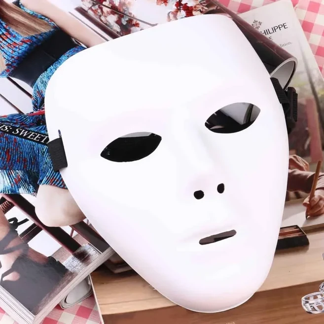 JabbaWockeeZ 얼굴 마스크 할로윈 화이트 힙합 고스트 댄스 공연