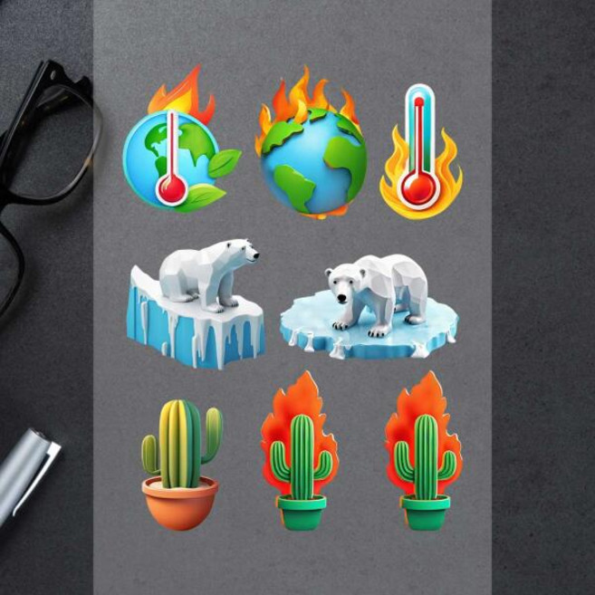 아트박스/마이월플레이즈 의류 전사 스티커 지구온난화 60122d, 1개