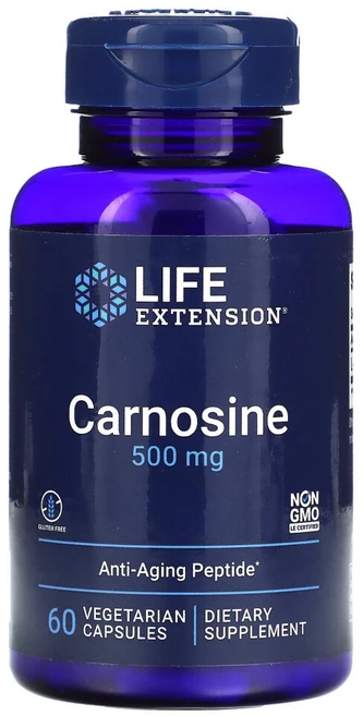 라이프익스텐션 카르노사인 500mg 베지테리안 캡슐, 1개, 60정 - 쿠팡
