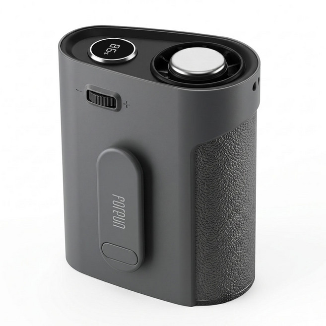 포른 냉각 미니 휴대용 허리 선풍기, 그레이, PCWF001