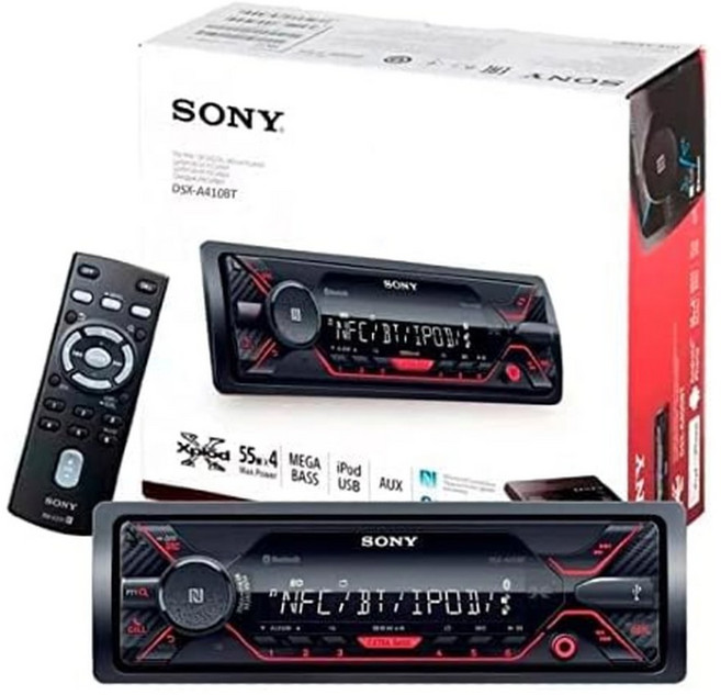 Sony 소니 DSXA410BT 싱글딘 블루투스 프론트 USB AUX 카 스테레오 디지털 미디어 수신기 CD 플레이어 없음