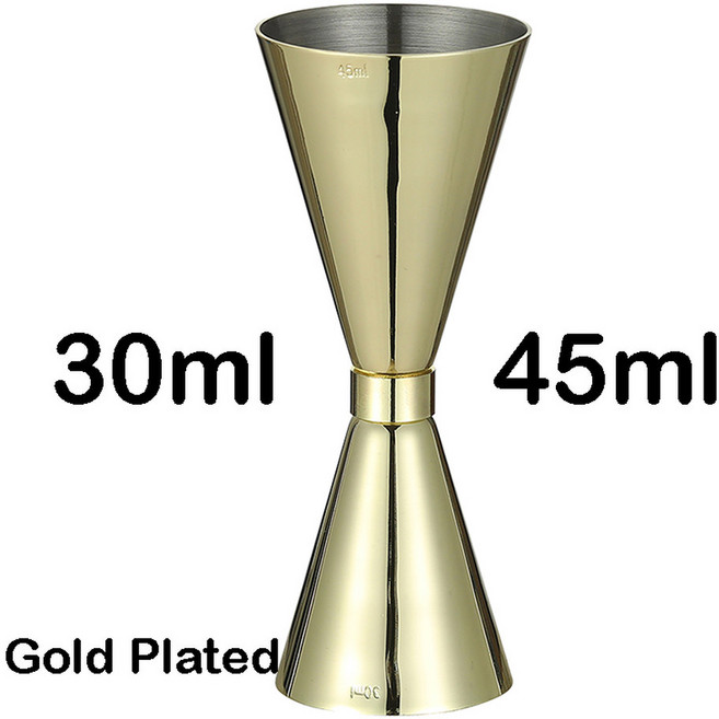 더블 마티니 바 지거 컵 지거 도구 칵테일 측정 바 주류, Ring Gold 30 45ml, 1개