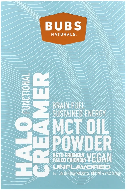 절실히 몸관리가필요한시기 BUBS Naturals 헤일로 기능성 크리머 MCT 오일 분말 무맛 14팩 각 10g(0.35oz) 프리미엄할인상품입니다, BUBSNaturals헤일로크리머MCT오일분말무맛14팩 - 쿠팡