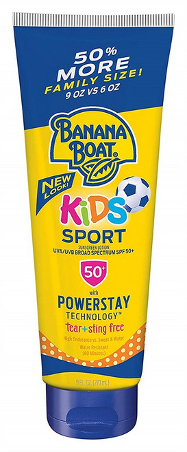 Banana Boat 바나나 보트 Kids 스포츠 선스크린 로션 선크림 SPF50 270ml, 1개
