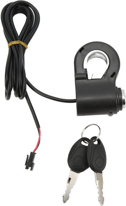 범용 전기 스쿠터 엄지 가속기 키트 잠금 키가 있는 스로틀 그립 자전거용 12 V 36 48V, 1개