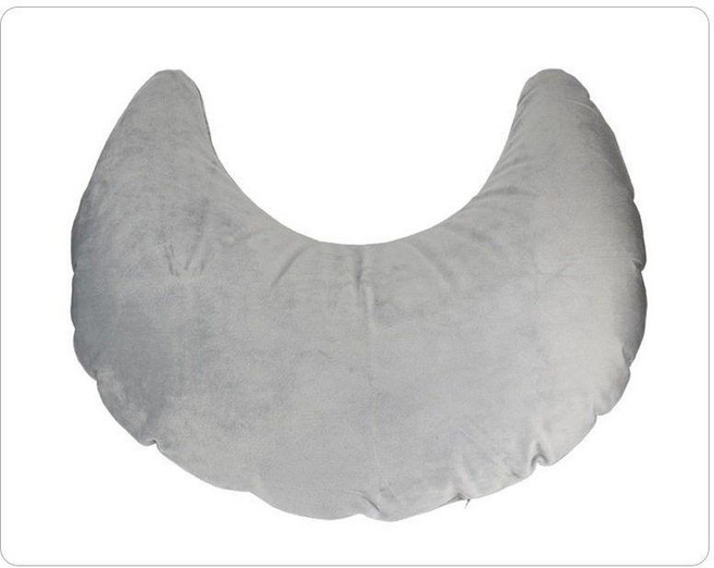 반달형 쿠션 휴대용 미용실 수유 공기 주입 베개 팔 필로우, 회색