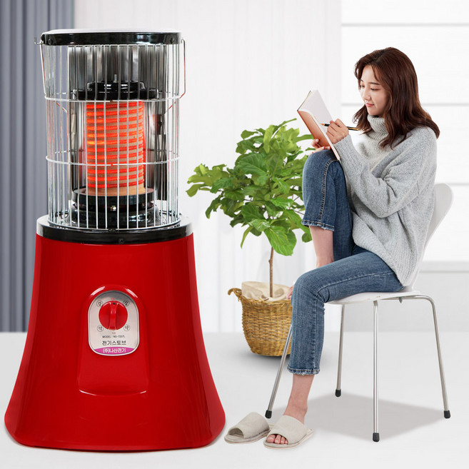 2026년 국내생산 나산전기 전기난로 5평 8평 10평 15평 전기히터, 레드계열, NS-7207L