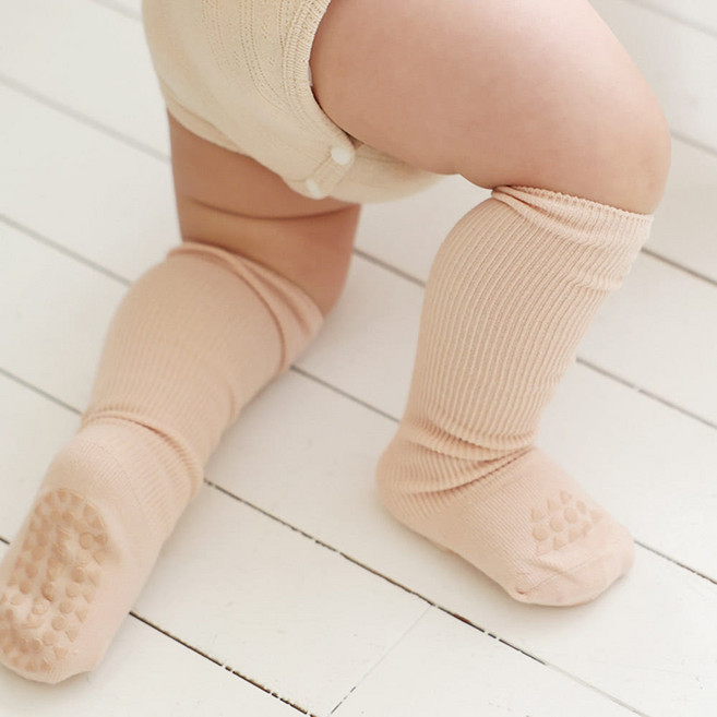 마롤로뜨 신생아 아기 니삭스 3켤레 세트 미끄럼방지 양말 아동 유아 논슬립, 1세트, 핑크SET