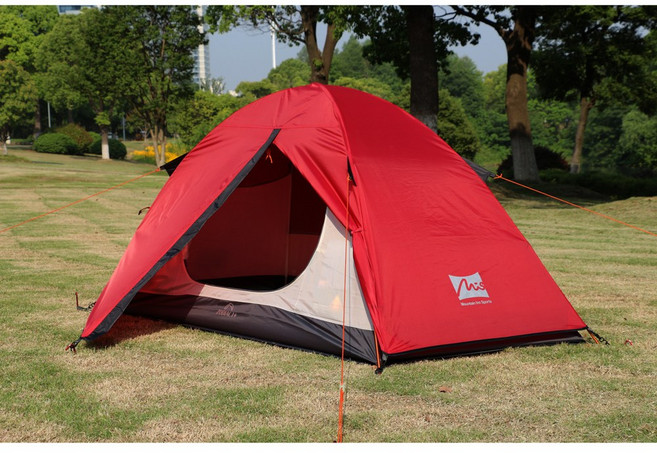[쿤타] 이퀴녹스 2인용 브라운 미니멀 캠핑 1.5인용 2인용 사계절 텐트, 조디악1 RED