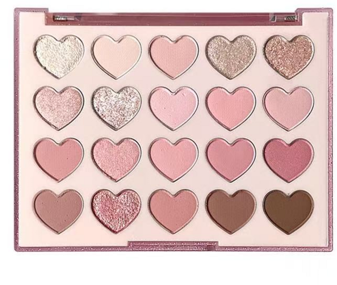 하트 섀도우팔레트20구 펄 매트 일상 워터프루프 번지지않는 멀티유즈 팔레트, 1개, 01#핑크브라운