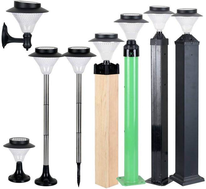 태양광 정원등 펜스등 난간등 데크등 75 80 90 100mm 원형 사각 기둥 문주등, 05)32LED휀스등_80mm원형, 옐로우