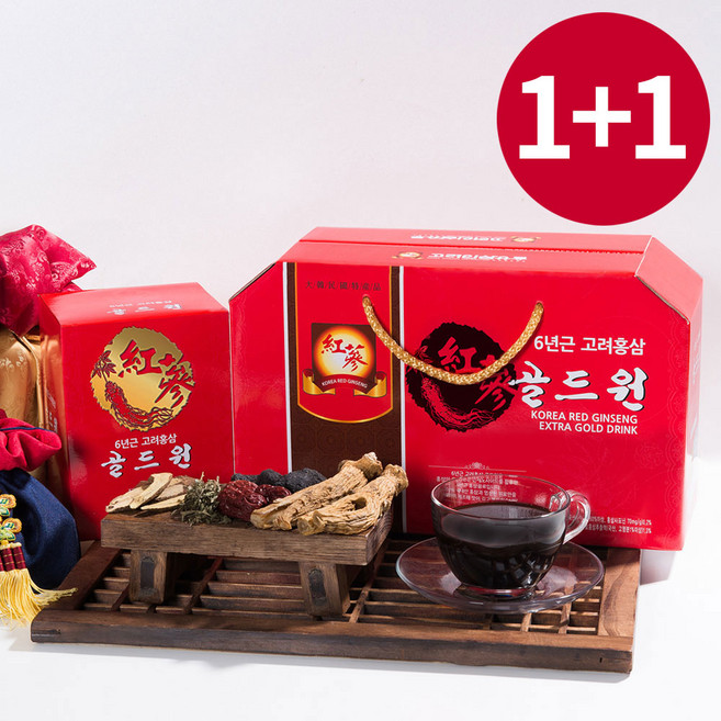 고려인삼유통 6년근 고려홍삼 골드원, 2.1L, 2개