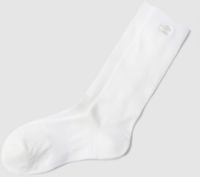 엄브로 UMBRO 우먼스 자수 크루 하이 삭스 화이트(UQ223CSC42) UQ223CSC42_SCW0 192305, SCW0_sweetcorn, 260