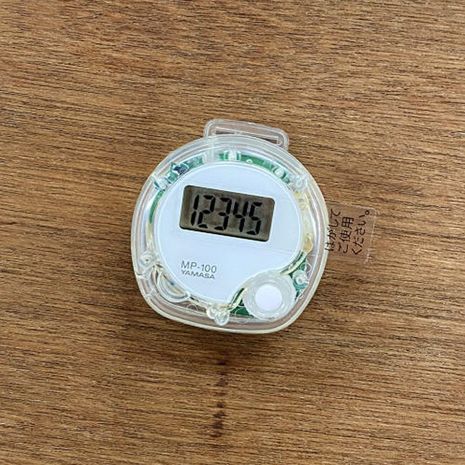 야마사 만보계 만보기 휴대용 클립형 건강 걷기 조깅 운동 (MP-100), MP-100C  클리어, 1개, 1개입