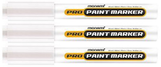 [티이디몰 2+1] 모나미 프로 페인트 마카 2mm 3EA, 3개, 백색