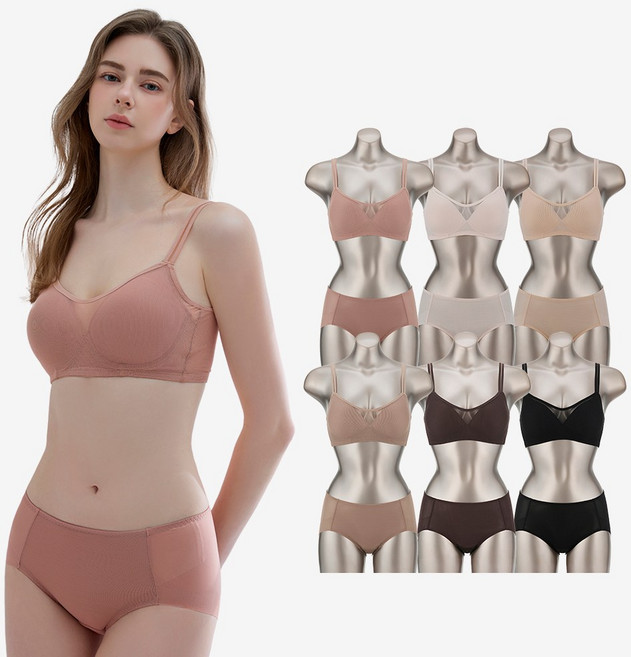 오모떼 올데이 에센셜 심플 누디 데일리 브라팬티 12종 풀패키지