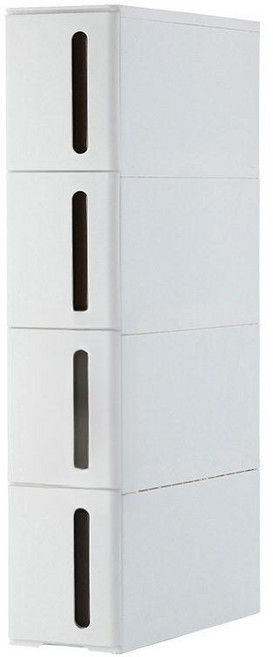 수납장 키큰 틈새 냉장고옆 홈카페 속깊은 빌트인 다용도 선반 부엌 키큰장, 4단 서랍