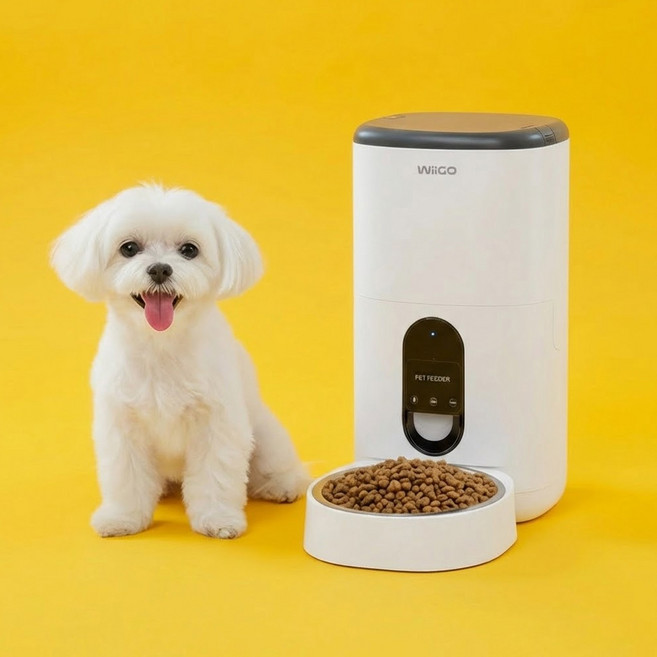 코코시루 앱연동 스마트 대용량 6L 자동급식기 위고 급식기 WP6PFW, 화이트, 1개