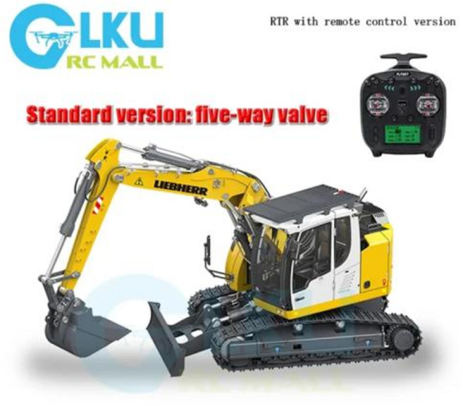 포크레인 RC 굴삭기 중장비 RC카 굴착기 오프로드 무선 부품 CUT-914 하이엔드 시뮬레이션 맞춤형 테일리스 엔지니어링 기계 유압 리모컨 금속 모델 RTR, 2)CUT-914, 1개