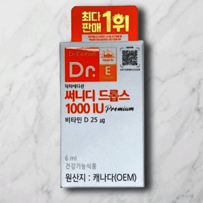 닥터에디션비타민D 써니디드롭스 1000IU 비타민D 6mL 1개 청소년 성인비타민 545169