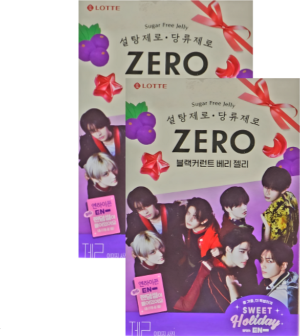 롯데제로 블랙커런트 베리 젤리, 154g, 2개