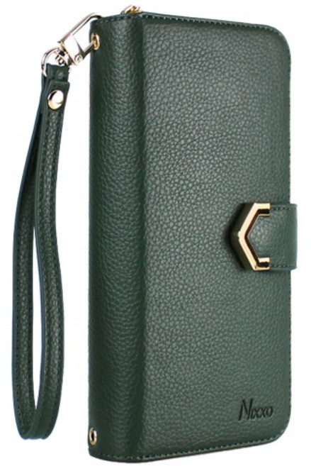 닉쏘 페플 지퍼 수납 지갑형 다이어리 휴대폰 케이스 + 스트랩