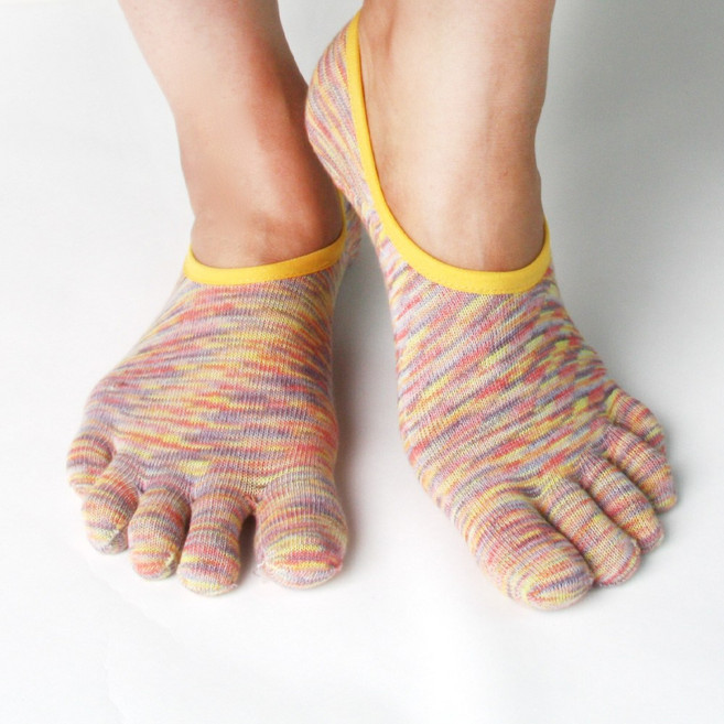 하니니스토어 면100% 여자 발가락양말 7켤레세트 복고패턴 덧신 여름 땀흡습 보송하고 산뜻한 개성있는 페이크삭스