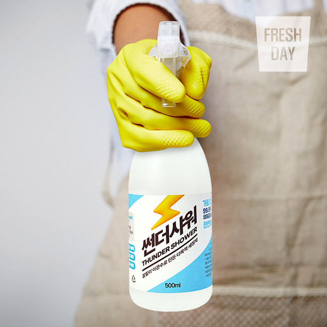 [99.9%살균] 다목적용 알칼리이온수 세정제 썬더샤워, 1개, 500ml