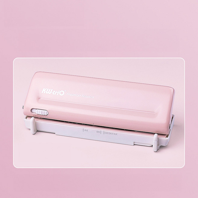 오피스프렌즈 다이어리 6공 타공기 펀치, 핑크