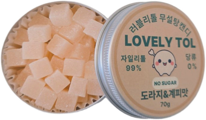 러블리톨 도라지&계피맛 무설탕자일리톨캔디, 1개, 70g