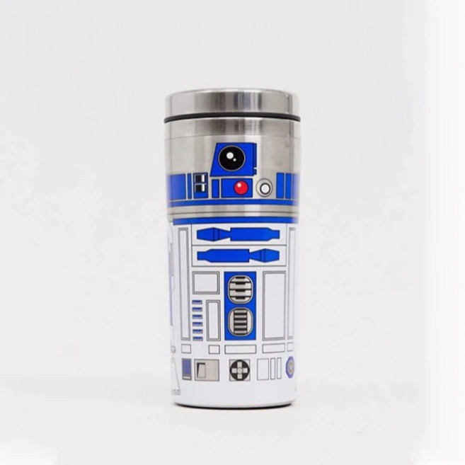 R2-D2造型不鏽鋼保溫杯, 藍色, 1個, 650ml