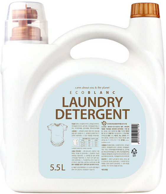 에코블랑 유아세제 5.5L, 1개