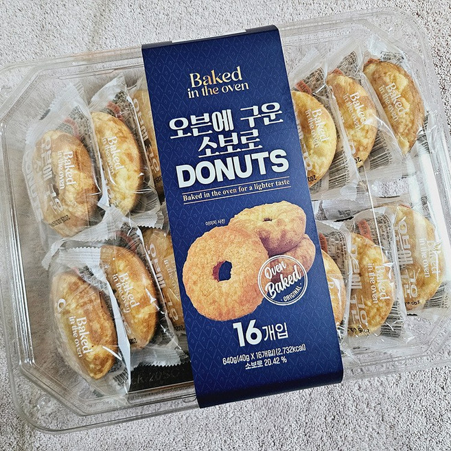 오븐에 구운 소보로도넛, 640g, 1세트
