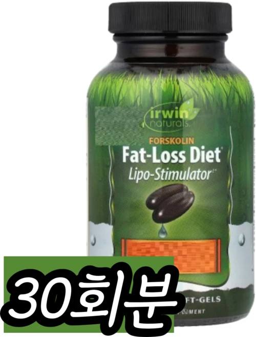 어윈네츄럴스 포스콜린 팻-로스 다이어트 리포-스티뮬레이터 리퀴드 소프트젤, 60정, 1개, 30회분 - 쿠팡