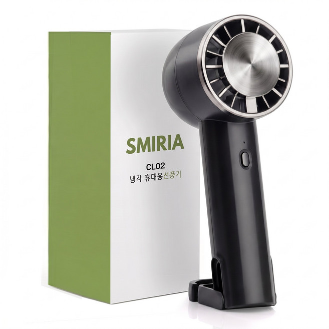 SMIRIA 미니 냉각 휴대용 선풍기 핸디 탁상용 초강력 급속 냉각 USB 소형 손풍기 쿨링, 블랙