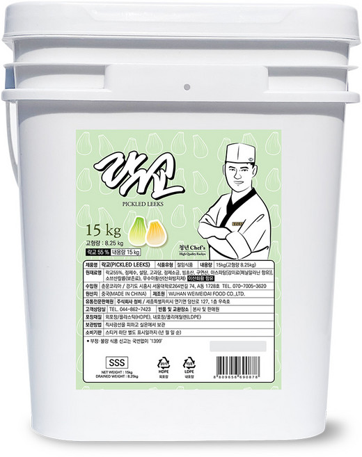 청비 락교 3S (15kg), 1개, 15kg