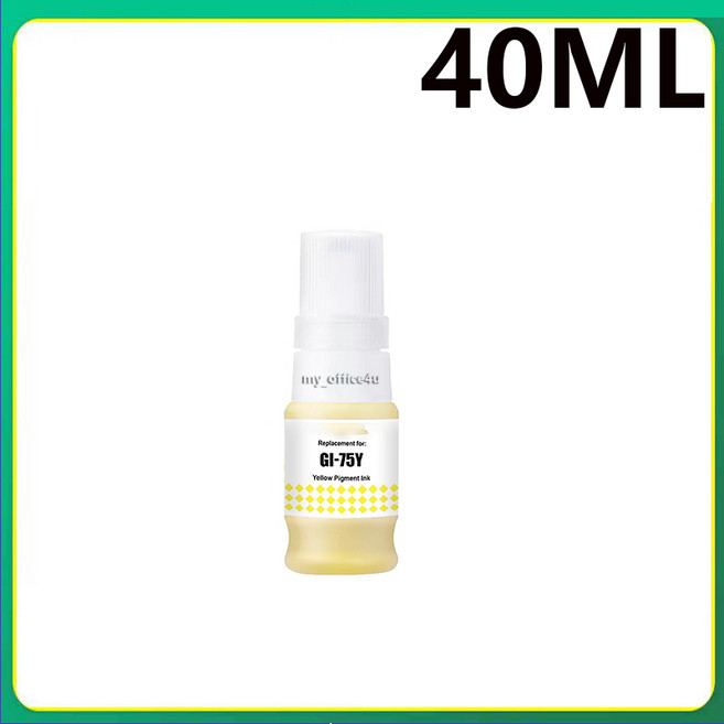 GI-75 適用於 GX1070 GX2070 填充式顏料墨水, 黃色（40ML）, 1個