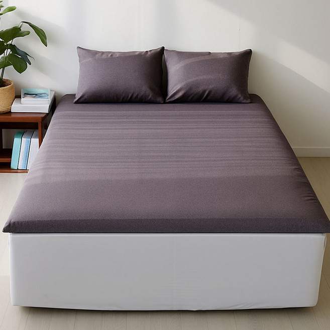 디메이드베딩 직접제작 두꺼운 알러지케어 두툼한 10cm 바닥 침대 토퍼 매트리스 슈퍼싱글 퀸 킹 사이즈, 울트라 알러지케어 토퍼 아트차콜